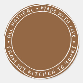 Etiqueta de Vinheta Orgânica Natural de Salsicha/E