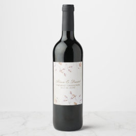 Etiqueta de Vinho Boho Floral