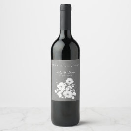 Etiqueta de Vinho bonito e Vinho Floral Branco