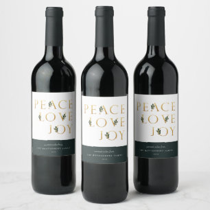 Etiqueta de Vinho Botânico do Ouro de Alegria de