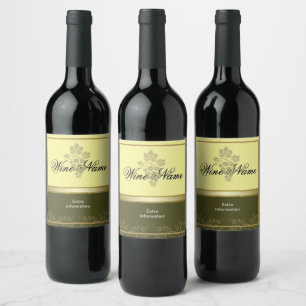 Etiqueta De Vinho Branco Com Uva
