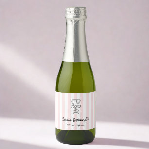 Etiqueta de Vinho da Bachelorette   Faixa Rosa