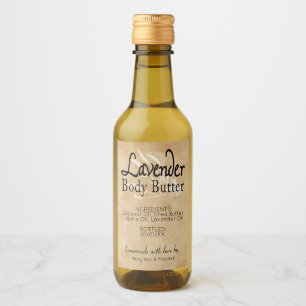Etiqueta de Vinho da Manteiga do Corpo da Lavanda 