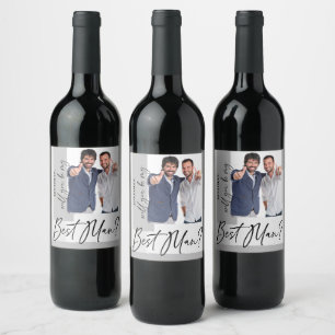 Etiqueta de Vinho da Melhor Proposta do Homem Foto