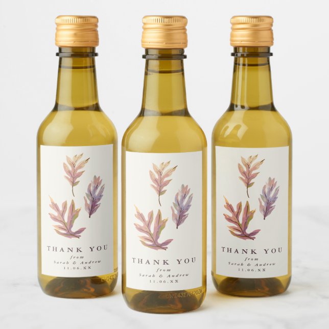 Etiqueta de vinho de agradecimento de casamento de (Garrafas)