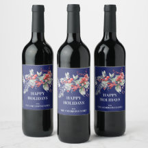 Etiqueta de Vinho de Beraria de Natal Azul
