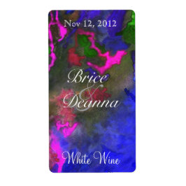 Etiqueta de Vinho de Casamento Blue Fusion 2