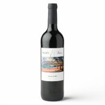 Etiqueta de Vinho de Casamento de Beachy