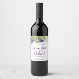 Etiqueta De Vinho De Casamento De Jardim De Vinho