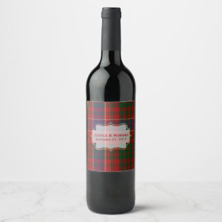 Etiqueta de Vinho de Casamento de Xadrez MacRae Ta