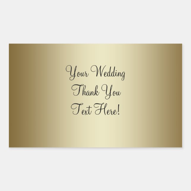 Etiqueta de Vinho de Casamento Dourado (Frente)