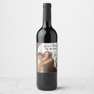 Etiqueta de Vinho de Casamento Personalizado