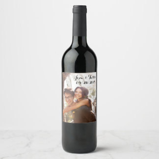 Etiqueta de Vinho de Casamento Personalizado
