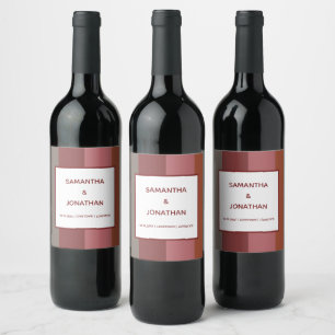 Etiqueta de Vinho de Casamento Personalizado com B