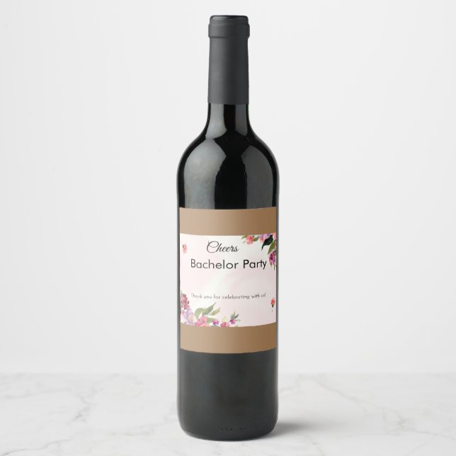 Etiqueta de Vinho de Festa de Solteiro (Frente)
