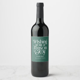 Etiqueta de Vinho de Festa Personalizada Season of