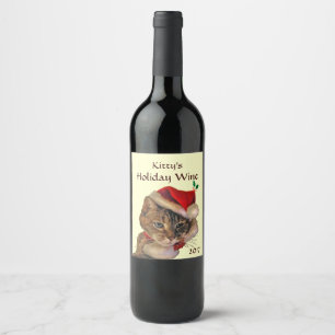 Etiqueta de vinho de Gatinho