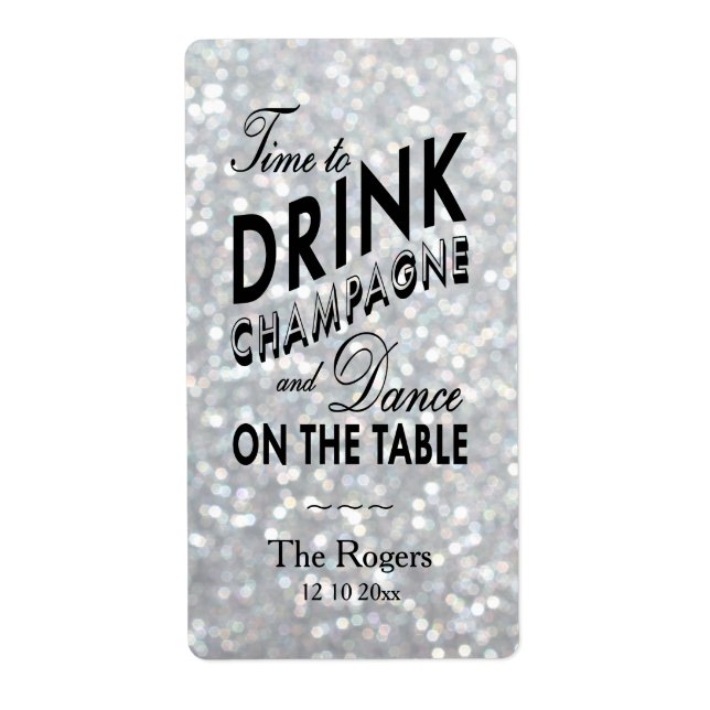 Etiqueta de Vinho de Glama Hollywood (Frente)