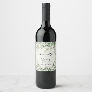 Etiqueta de Vinho de Jardim de Felicidade Botânica