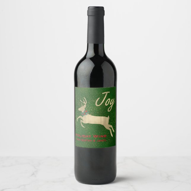 Etiqueta de Vinho de Natal para ouro (Frente)