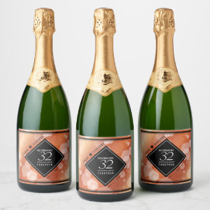 Etiqueta de Vinho do Aniversário de Casamento de 