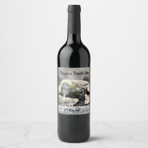 Etiqueta de Vinho do Dragão do Komodo