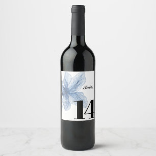 Etiqueta de Vinho do Número da Tabela de Casament
