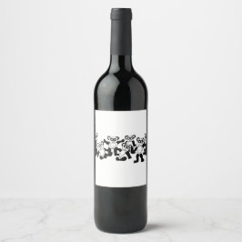 etiqueta de vinho dos amigos panda