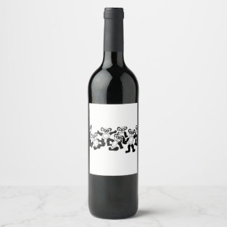 etiqueta de vinho dos amigos panda