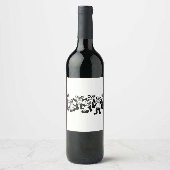 etiqueta de vinho dos amigos panda (Frente)