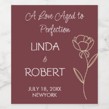 Etiqueta de Vinho Elegante Burgundy