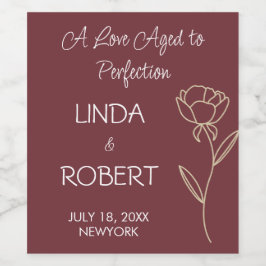 Etiqueta de Vinho Elegante Burgundy