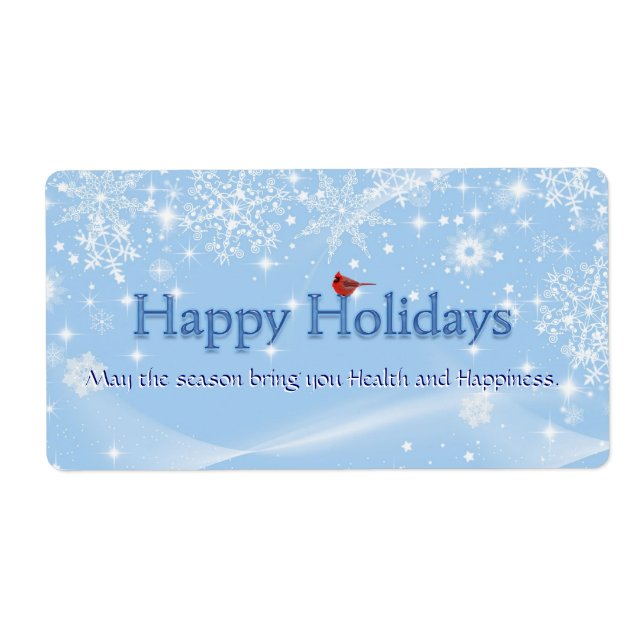 Etiqueta de Vinho Feliz Feriado (Frente)