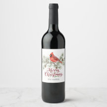 Etiqueta de Vinho Feriado de Natal