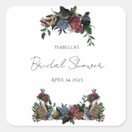 Etiqueta de Vinho Floral Steam Punk para Chá de No