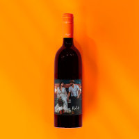 Etiqueta de Vinho Fotográfico de Casamento Moderno