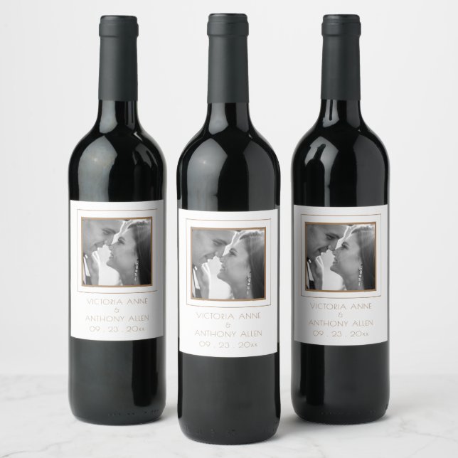 Etiqueta de Vinho Fotográfico Personalizado Elegan (Garrafas)