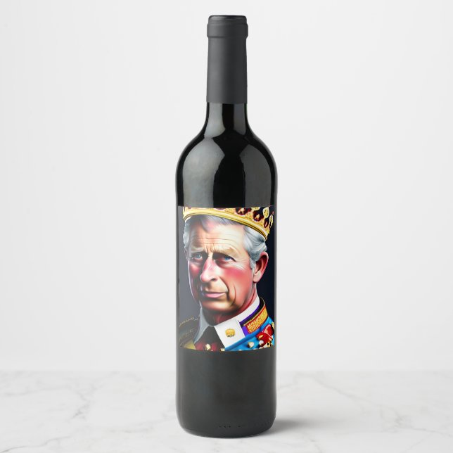 Etiqueta de vinho King Charles III (Frente)