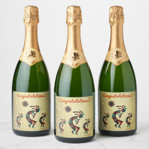 Etiqueta de vinho Kokopelli do Sudoeste