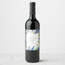Etiqueta de Vinho para Chá de Noiva Something Blue