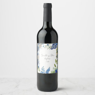 Etiqueta de Vinho para Chá de Noiva Something Blue