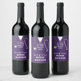 Etiqueta de Vinho para Festa de Formatura de Enfer