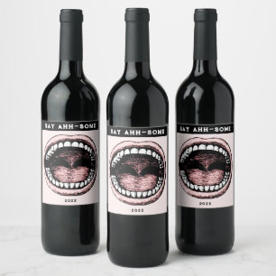Etiqueta de vinho para graduação na escola dent