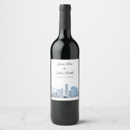 Etiqueta de Vinho Personalizado de Chicago