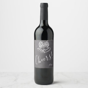 Etiqueta de Vinho Personalizado de Quadro de Natal