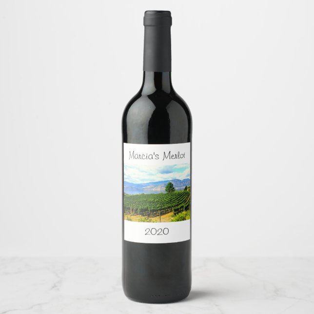 Etiqueta de Vinho Personalizado Design (Frente)