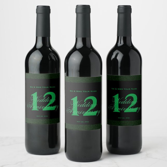Etiqueta de Vinho Personalizado do Aniversário de  (Garrafas)