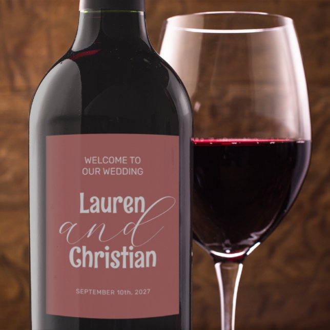 Etiqueta de Vinho Vermelho Dusty (Criador carregado)