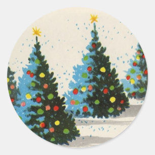 Etiqueta de Vintage_Christmas_Scene
