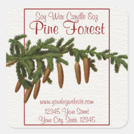 Etiqueta de Vintage Style Pine Branch Christmas Ca